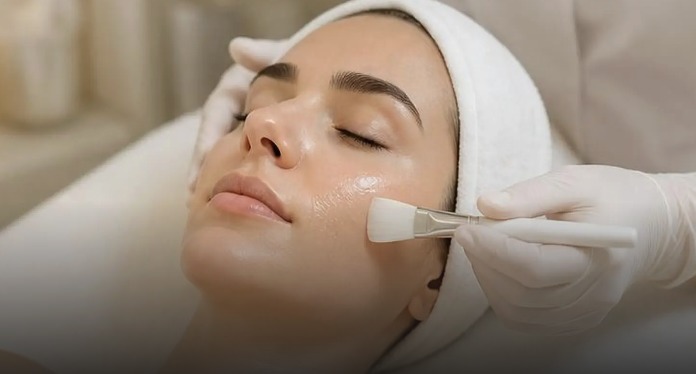 Soft clinical facial treatment aesthetic