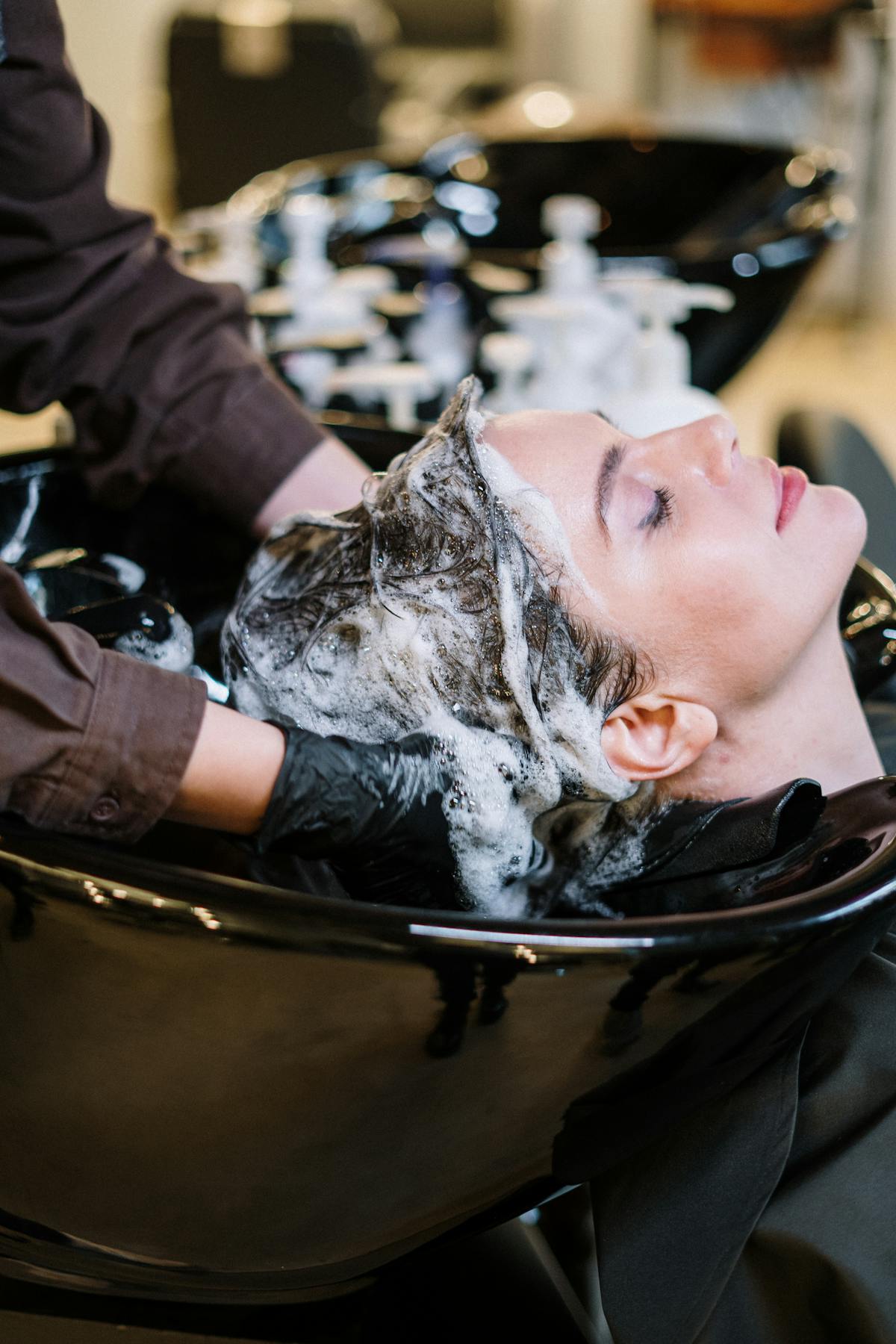 Professional scalp treatment in a modern beauty clinic