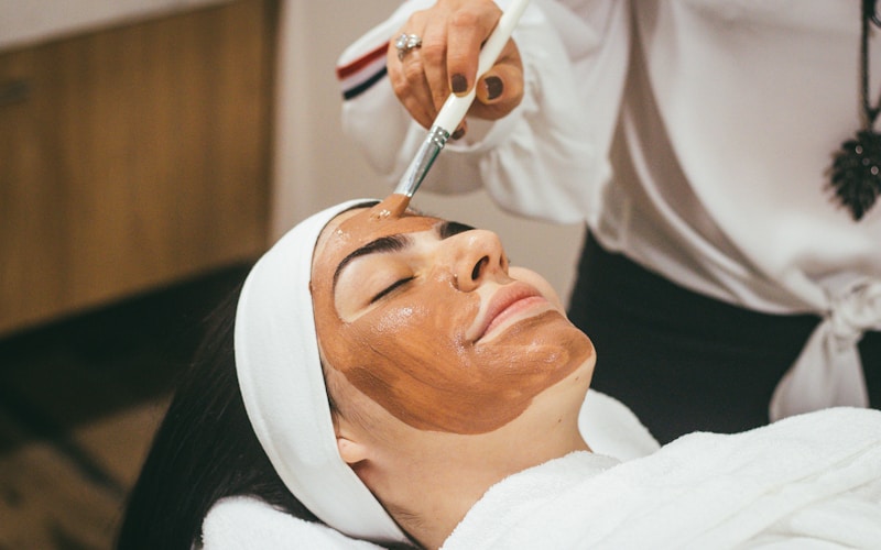 HydraFacial glass skin treatment closeup