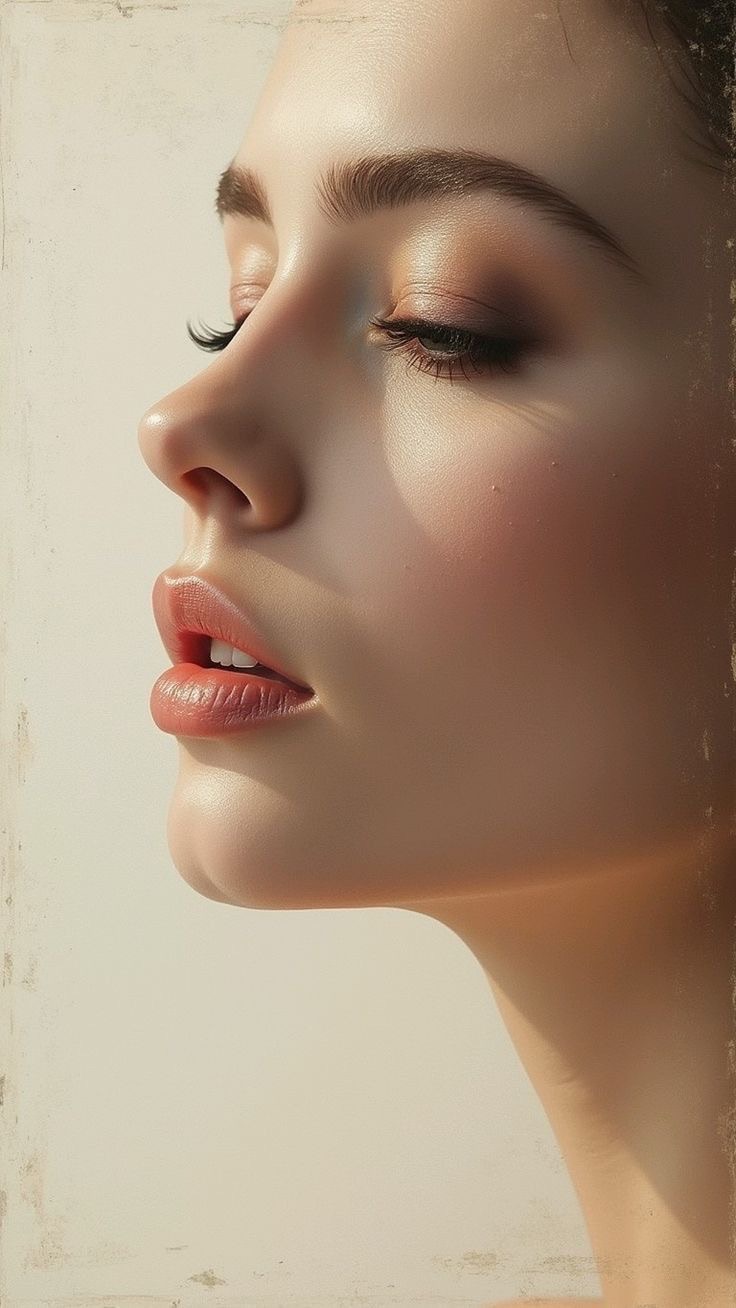 Side-profile portrait showing facial proportions